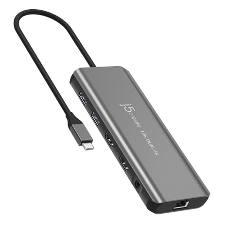 j5 Create USB Type-C 7 in 1 PD Support Dual HDMI Gen2 Multihub von j5create