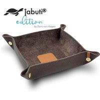 Jabuti Edition Lederschale/Taschenleerer Rindleder Kastanie Braun - Lamm Nappa Details Cognac 18 X cm von jabutiDesign