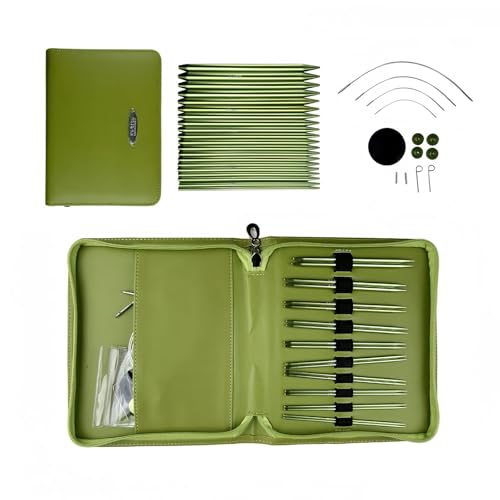 10 Pair Austauschbare Stricknadeln Set, 2,2mm -5 mm Stricknadelset Nadelkopf Austauschbare, Aluminium Ergonomische Griffe für Stricken von Schals, Pullovern, Handschuhen 10 Pair Austauschbare Stricknadeln Set, 2,2mm -5 mm Stricknadelset Nadelkopf Austauschbare, Aluminium Ergonomische Griffe für Stricken von Schals, Pullovern, Handschuhen von jackfru