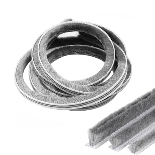 10M Bürstendichtung Türdichtung 7mm(B) x 6mm(D), Türbodendichtung Insektenschutz, Dichtungsbürste für Tür, Fenster, Kleiderschränk,Zugluftstopper für Türen von jackfru