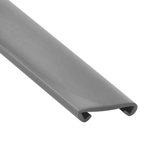 2m-5m Handlauf PVC 40x8 mm Treppenhandlauf Kunststoffhandlauf Profil für Treppengeländer Gummi (5M Grau) von jackfru