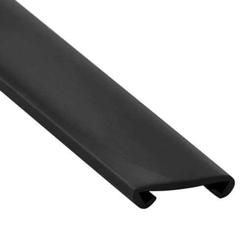 2m-5m Handlauf PVC 40x8 mm Treppenhandlauf Kunststoffhandlauf Profil für Treppengeländer Gummi (5M Schwarz) von jackfru