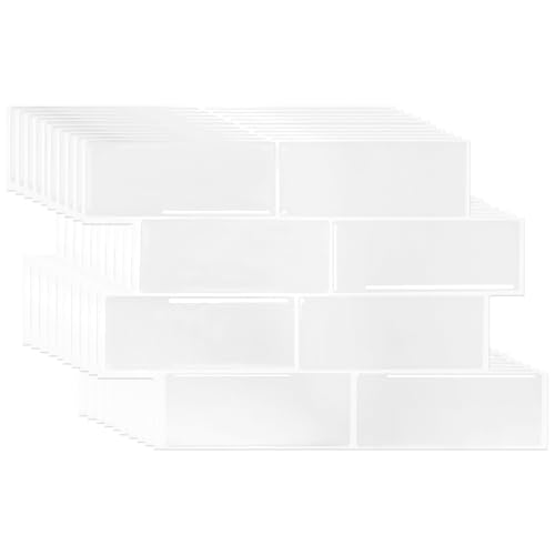 3D Fliesenaufkleber Aufkleber 10 Stück 29.4x21.4 cm für Bad Küche, Klebefliesen Vinyl Fliesen Selbstklebend Fliesenfolie, PVC Fliesen Selbstklebend Fliesendekor (10, Cremefarben) von jackfru