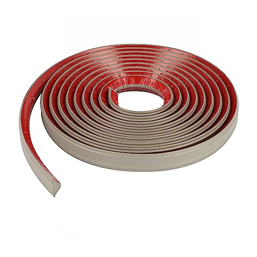 5M Flexible Sockelleisten, Deckenleisten Selbstklebend,Zierleiste Wall Trim, Wandkanten Caulk Strip, Fliesenkanten, Deckenkanten, Zierleisten für Wandübergänge (Grau/2,5x1,7cm) von jackfru