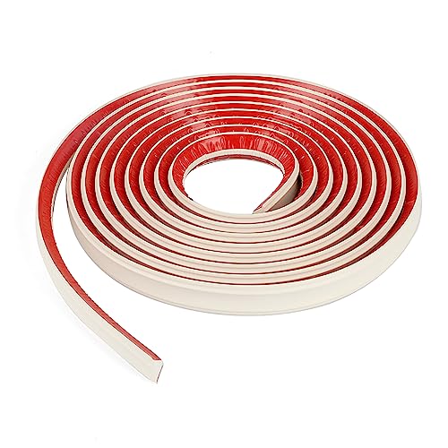 5M Flexible Sockelleisten, Deckenleisten Selbstklebend,Zierleiste Wall Trim, Wandkanten Caulk Strip, Fliesenkanten, Deckenkanten, Zierleisten für Wandübergänge (Weiß (2,5x1,7cm)) von jackfru