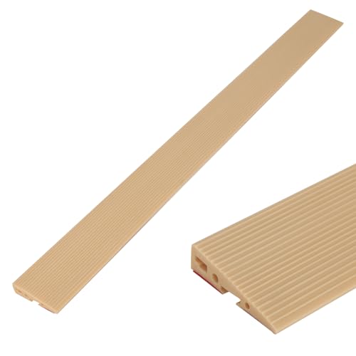 90x7,5cm Übergangsprofil, Rollstuhlrampe, Überstreifen für Türschwellen, Übergangsprofil Selbstklebend, für Elektro-Rollstuhl, Kinderwagen, Garage, Saugroboter (Gelb, Höhe:2cm) von jackfru