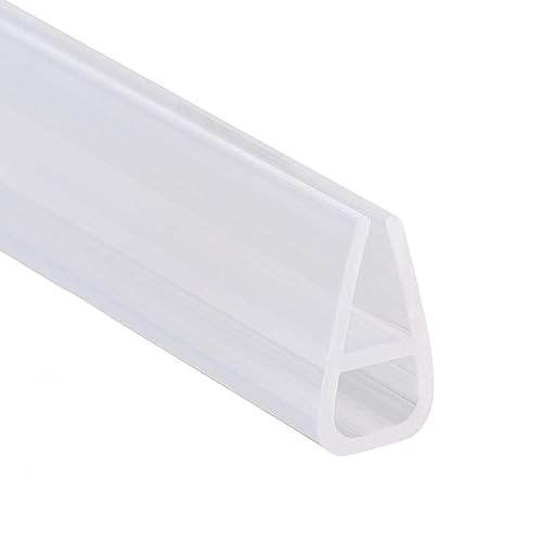 jackfru Duschdichtung 200cm, Dichtung für 6mm Glastür Duschwand, PVC Ersatzdichtung für Dusche, Wasserabweisende Duschdichtung oder Duschkabinen-Dichtung (U-förmig 8mm) von jackfru