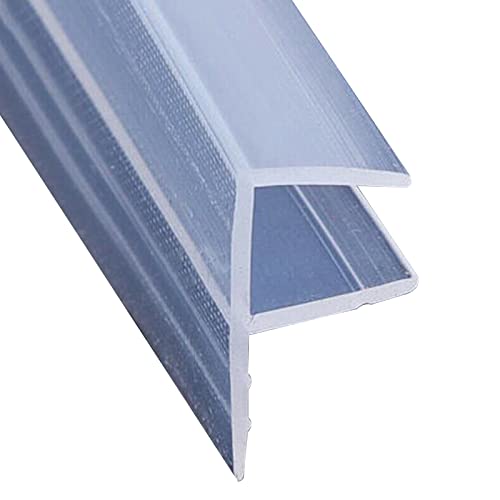 jackfru Duschdichtung 200cm, Dichtung für 6mm Glastür Duschwand, PVC Ersatzdichtung für Dusche, Wasserabweisende Duschdichtung oder Duschkabinen-Dichtung (6mm verbreitert) von jackfru