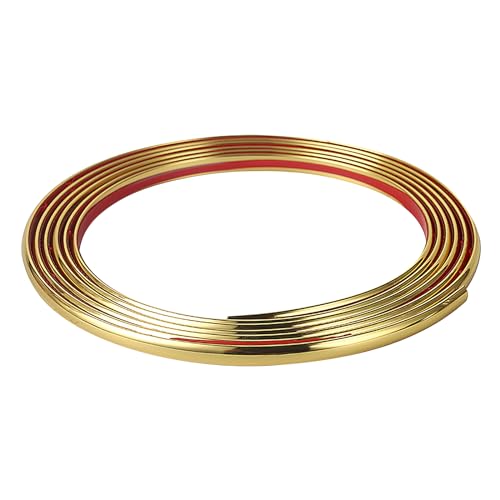 Jackfru Flexible Zierleisten Selbstklebend 10m, Wand Zierleiste, Decke, Wand, Spiegel, Ecke, Kleiderschrank, Schrank und automatische Verkleidung (10m-gold) von jackfru