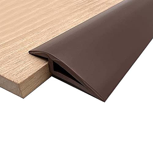 jackfru Selbstklebend Abdeckleiste 3M, PVC üBergangsprofil Selbstklebend, Höhe weniger als 10mm, Boden&Teppich Laminat Übergangsschiene Leiste (1, kaffeebraun, 3M*(5cm*1cm)) von jackfru