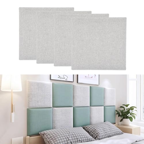 jackfru 3D-Wandpaneele,Anti-Kollisions-Softpackung, Kindergarten-Softpackung, Wandaufkleber selbstklebend, Tatami-Softpackung, Kinderzimmer-Hintergrundwand-Softpackung (Hellgrau) von jackfru