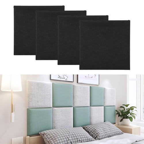 jackfru 3D-Wandpaneele,Anti-Kollisions-Softpackung, Kindergarten-Softpackung, Wandaufkleber selbstklebend, Tatami-Softpackung, Kinderzimmer-Hintergrundwand-Softpackung (Schwarz) von jackfru