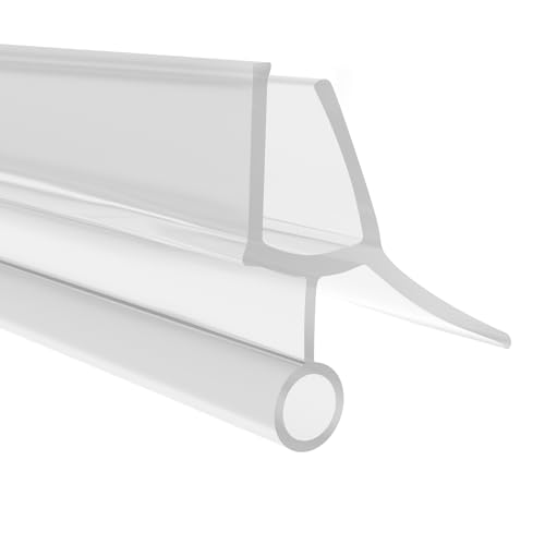 jackfru Duschdichtung 100cm, Dichtung für 8-10mm Glastür Duschwand, PVC Ersatzdichtung für Dusche, Wasserabweisende Duschdichtung oder Duschkabinen-Dichtung (8-10mm Glas | 1m) von jackfru
