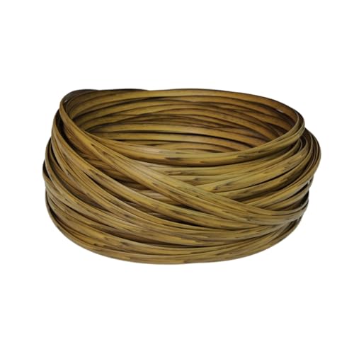 jackfru PE Rattan 70m*8mm leichte Holzmaserung Streifen für Outdoor Rattan Möbel Reparatur, Kunststoffgeflecht für möbel, gartenstühle, tische, aufbewahrungskorb, heimwerken und reparieren (Braun) von jackfru