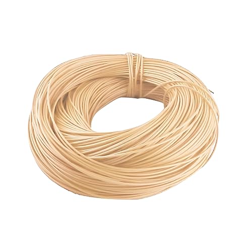 jackfru Peddigrohr, 2,5 mm Runder Kunststoff-Rattan 500g, Rattan Peddigrohr, Massives rundes Rattan für Reparatur, Stuhl, Tisch, Aufbewahrungskorb, Weben, Kunsthandwerk (Beige) von jackfru