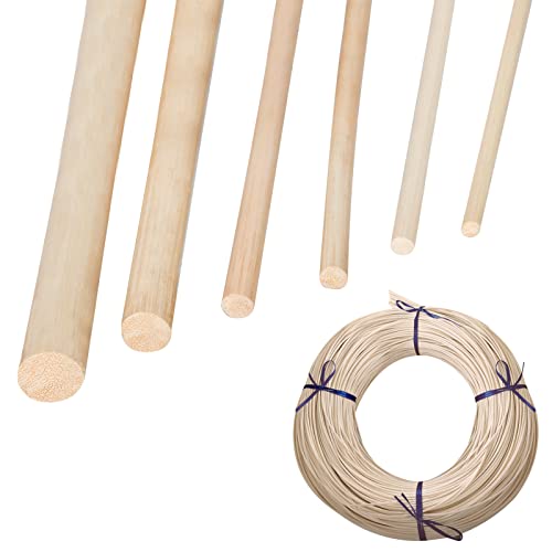 jackfru Schardt Peddigrohr,Flechtmaterial Korbflechten, Flechtmaterial Natur 500 Gramm zum Körbe flechten, basteln - Rattan Peddigrohr (5mm) von jackfru