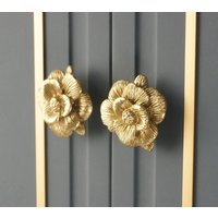 Blume Massiv Messing Kommode Griff Ziehknopf Griffe/Küchenschrank Pull Knäufe Möbel Hardware Wm1326 von jade4wood