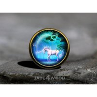 Einhorn Glas Cabochon Möbelknauf Kommode Knauf Einhorn Glas Cabochon Möbelknauf Kommode Knauf von jade4wood