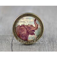 Elefant Foto Glas Cabochon Knäufe Schrank Möbelgriffe von jade4wood