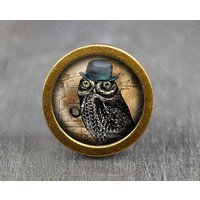 Eule Glas Cabochon Vintage Bronze Möbel Knauf/Kabinett Eule Glas Cabochon Vintage Bronze Möbel Knauf/Kabinett von jade4wood