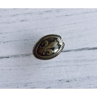 Fleur De Lis Metallknopf Schubladenknopf Kommode Knauf Schrankknopf/Küchenschrank Ziehgriff Dekorative Möbelbeschläge Wm119 von jade4wood