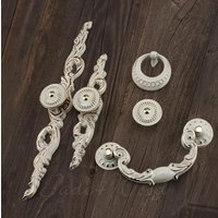 French Chic Möbelgriff Pull Knauf White Gold Mit Rückplatte/Küchenschrank Möbelbeschläge Qj0001 von jade4wood
