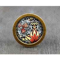 Geblümte Glas Cabochon Bronze Knäufe Zink-Legierung Schrank Knäufe von jade4wood