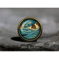 Japanese Wave Glas Cabochon Schrankknopf Kommode Knauf Japanese Wave Glas Cabochon Schrankknopf Kommode Knauf von jade4wood