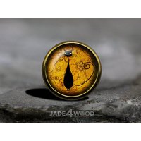 Katze Glas Cabochon Möbel Knauf Dresser Knob Pull Möbelknauf von jade4wood