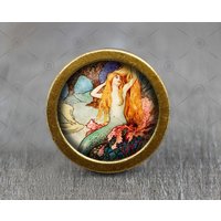 Meerjungfrau Glas Cabochon Bronze Knäufe Victoria Style Meerjungfrau Glas Cabochon Bronze Knäufe Victoria Style von jade4wood