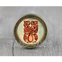 Oktopus Glas Cabochon Bronze Möbel Knauf / Oktopus Glas Cabochon Bronze Möbel Knauf / von jade4wood