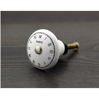 Paris Uhr Keramik Knob Knauf Knäufe Schrank/Möbelknäufe Schrankknauf Wm1103 von jade4wood