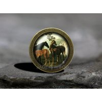 Pferd Glas Cabochon Bronze Möbel Knauf/Kabinett von jade4wood