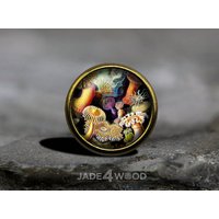 Qualle Glas Cabochon Möbel Knauf Zink Legierung Dresser Pull von jade4wood