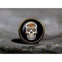 Zucker Schädel Glas Cabochon Schrank Knauf Kommode von jade4wood