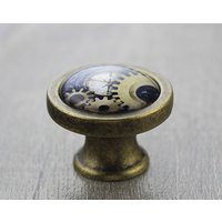 steampunk Glas Cabochon Bronze Möbel Knauf/Kabinett von jade4wood