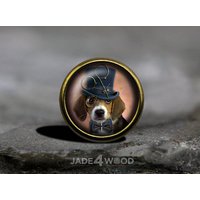 steampunk Hund Glascabochon Möbelknopf Kommode Knauf Möbelknauf von jade4wood