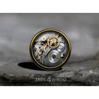 steampunk Zahnrad Glascabochon Möbelknopf Kommode Knauf steampunk Zahnrad Glascabochon Möbelknopf Kommode Knauf von jade4wood
