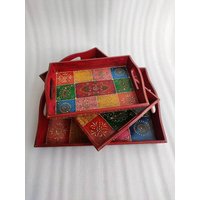3Er Set Tabletts/Serviertablett Obsttabletts Hochzeitstabletts Aus Holz Holztabletts von jainartoverseas