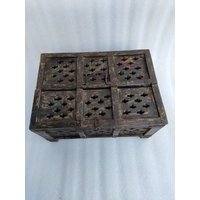 Jali-Schmuckkästchen Im Vintage-stil Aus Holz Mit Distressed-Finish/Handgefertigte Box/Holz-Aufbewahrungsbox/Holztruhe/Jali-Arbeitskiste/Holzkiste Jali-Schmuckkästchen Im Vintage-stil Aus Holz Mit Distressed-Finish/Handgefertigte Box/Holz-Aufbewahrungsbox/Holztruhe/Jali-Arbeitskiste/Holzkiste von jainartoverseas