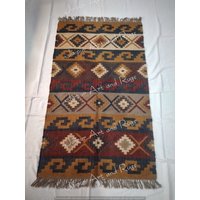 Handgefertigter Teppich, Wollteppich, Kelim Handgewebter Berber Teppich von jaipurartandrugs