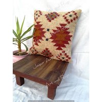 Kelim Kissenbezug, Handgefertigter Jutekissenbezug, Boho Vintage Kissenbezug von jaipurartandrugs