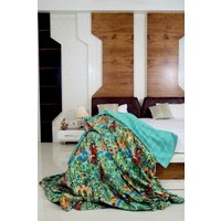 Boho Kahlo Frida Quilt Kantha Handgemachte Quilts King Size Bettwäsche Überwurf Tagesdecke Quilten Hippie Zum Verkauf von jaipurdecorart