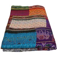 Boho Patchwork Quilt Kantha Handgemacht Vintage Quilts King Size Bettwäsche Decke Tagesdecke Quilting Hippie Weihnachten Geschenk von jaipurdecorart