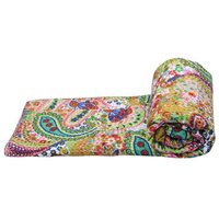 Paisley Kantha Quilt, Hippie Boho Bettwäsche, Tagesdecke Bettbezug, Twin Size Jahrestag Geschenk, Geburtstagsgeschenk, Hochzeitsgeschenk von jaipurdecorart