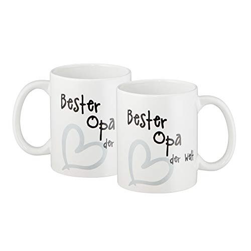 jakopabra Tasse Bester Opa der Welt weiß/Geschenktasse Becher Kaffeetasse/Vatertagsgeschenk von jakopabra