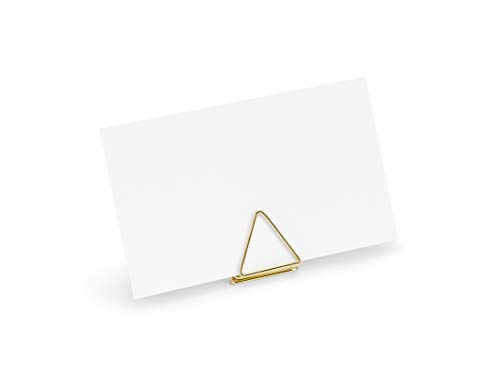 jakopabra Tischkartenhalter Kartenhalter Dreieck 10 Stück/Hochzeiten Geburtstage Tischdeko (Gold) von jakopabra