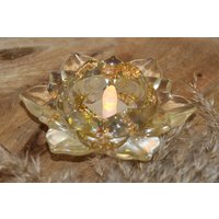 Teelichthalter Kerzenständer Teelicht Inklusive Epoxidharz Blattgold Glitter Unikat von jaloumaskreativecke