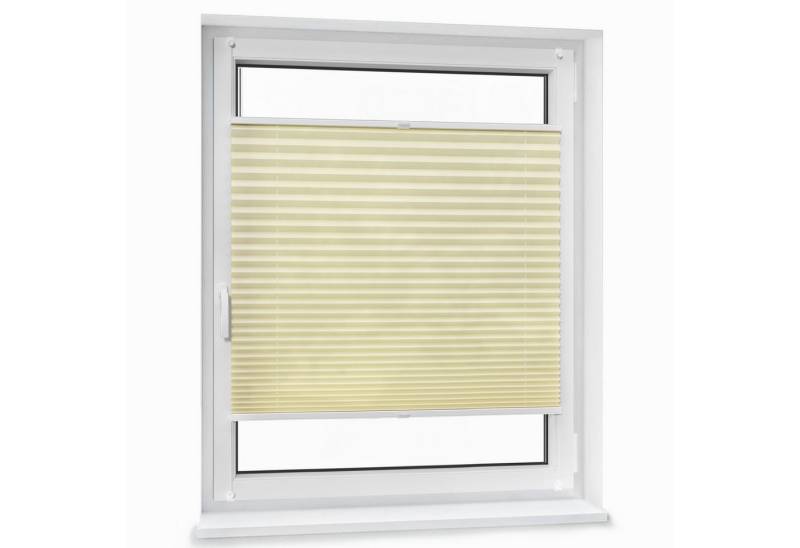 jalousiescout Plissee Pure Plissee, Basic, Polyester-Stoff, 60 x 110 cm, creme, ohne Bohren, verspannt, halbtransparent, Polyester jalousiescout Plissee Pure Plissee, Basic, Polyester-Stoff, 60 x 110 cm, creme, ohne Bohren, verspannt, halbtransparent, Polyester von jalousiescout