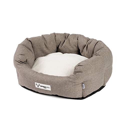 JAMAXX Hunde-Körbchen Bequem Weich, Wendekissen Waschbar Hundekorb Hundebett mit Komfort-Polsterung PDB2089 (S) 50x40 beige von jamaxx-pets